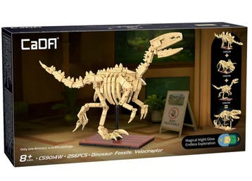 CADA Dinosaurus fossielen: Velociraptor - 256 onderdelen, Verzenden, Nieuw