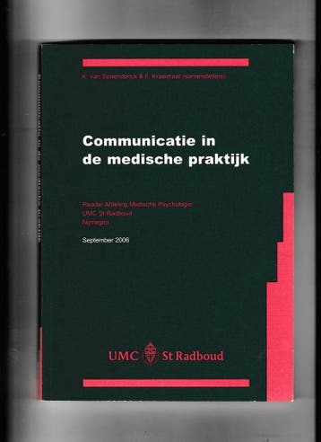 Communicatie in de medische praktijk / Reader afdeling, Verzenden, Gelezen, K. van Spaendonck