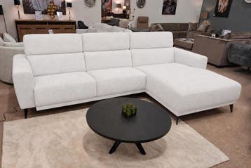 Loungebank Enschede - hoekbanken - Wit, Huis en Inrichting, Nieuw, 150 cm of meer, Stof, 250 tot 300 cm