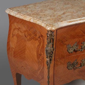 Grote louis XV  stijl commode ca 1890 rijkelijk ingelegd en, Antiek en Kunst, Antiek | Meubels | Kasten, Ophalen of Verzenden