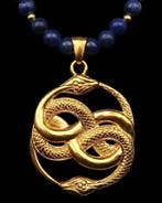 Lapis lazuli - Halsketting talisman van de Auryn Divin: Het, Antiek en Kunst
