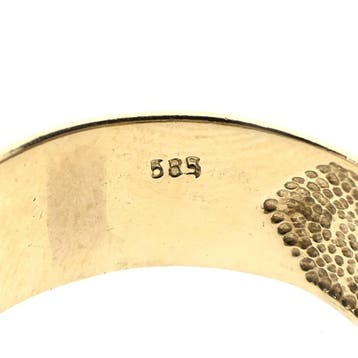 Bicolor gouden ring met zirconia, Gebruikt, 19 tot 20, Ophalen of Verzenden, Met edelsteen