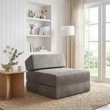 vidaXL Vouwbare Bankbed Lichtgrijs 60 x 70 x 41 cm Stof, Verzenden, Nieuw, Stof, Minder dan 150 cm