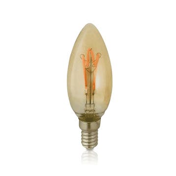 LED FILAMENT | E14 | KAARSLAMP | DIMBAAR | AMBER | 4W, Nieuw