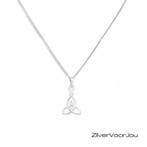 Zilveren ketting love knot moeder dochters, Verzenden, Nieuw, Zilver
