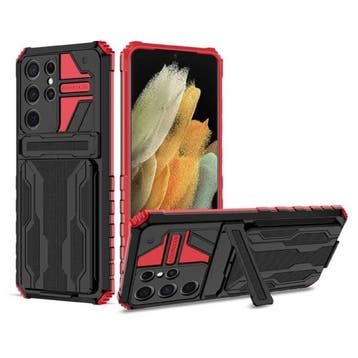 Samsung Galaxy A21s - Armor Card Slot Hoesje met Kickstand -, Verzenden, Nieuw