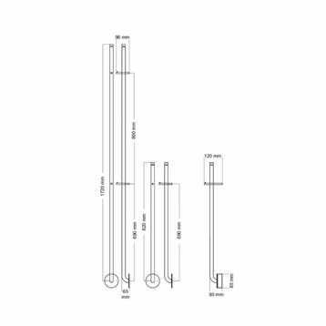 Elektrische Radiator Stick Instamat Jay 175 cm 29W Gepolijst, Ophalen of Verzenden, Nieuw
