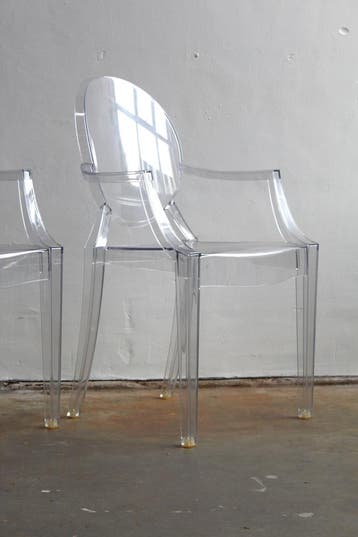 Louis Ghost stoel Philippe Starck voor Kartell, Kunststof, Gebruikt, Twee, Overige kleuren