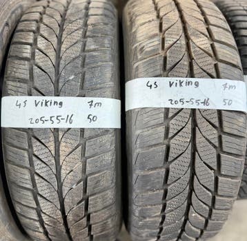2x 205-55-16 Viking AllSeason 2x 7mm €50 Per Band 205 55 16, Ophalen, Gebruikt, 16 inch, 205 mm