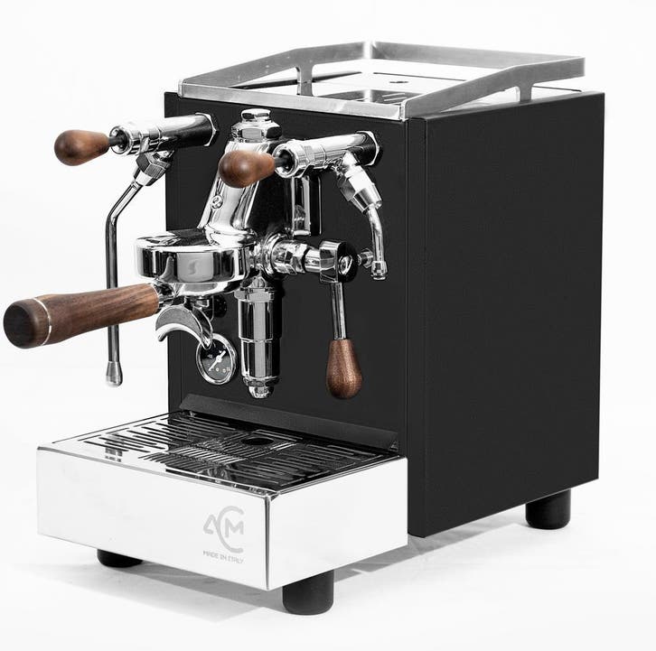 Espressomachine ACM Homey Dark, Witgoed en Apparatuur, Koffiezetapparaten, 2 tot 4 kopjes, Nieuw, Gemalen koffie, Koffiebonen