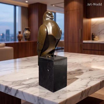 Beeld, Naar Milo: Duif - 19 cm - Brons, Marmer, Antiek en Kunst