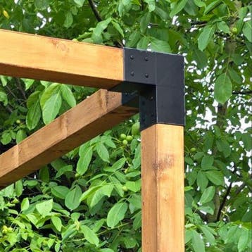 Pergola Hoekverbinding Zwart Voor 12 x 12 cm Balken Kubus, Doe-het-zelf en Verbouw, IJzerwaren en Bevestigingsmiddelen, Verzenden