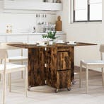vidaXL Eettafel 2 pcs 140 x 80 x 77 cm Bewerkt hout Gerookt, Verzenden, Nieuw