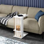[en.casa] Bijzettafel Siikainen laptoptafel op wielen 44x29x, Huis en Inrichting, Tafels | Bijzettafels, Verzenden, Nieuw