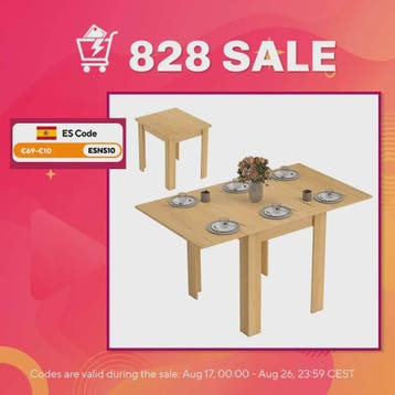 Uitschuifbare Eettafel 70-140 cm - Natuurlijk Houtdesign - G, Verzenden, Nieuw