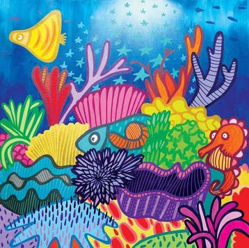 Kev Munday - Starlit Reef - Limited Edition Giclee Print