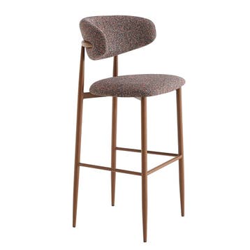 Nieuwe Barstoel Bonnie - Rood/Blauw Vintage/Café, Huis en Inrichting, Ophalen, Nieuw