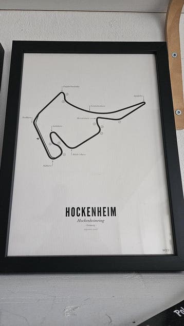 Circuit Poster Hockenheim · Van Wijck Luxe White Edition, Ophalen, Nieuw