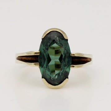 Ring - 14 karaat Geel goud - Elbaïet, Nieuw