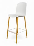 Steelcase Cavatina barkruk, 4-poot, eiken-wit, Huis en Inrichting, Stoelen, Ophalen of Verzenden, Gebruikt, Wit