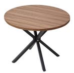 Nieuwe Ronde Eettafel 100cm – Massief Hout met Metalen Poten, Huis en Inrichting, Tafels | Eettafels, 50 tot 100 cm, Verzenden