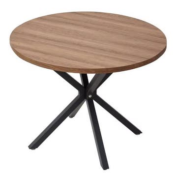 Nieuwe Ronde Eettafel 100cm – Massief Hout met Metalen Poten, Huis en Inrichting, Tafels | Eettafels, 50 tot 100 cm, Verzenden