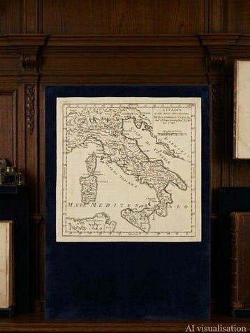 Italië - Oude kaart van Italië, schiereiland en eilanden, Boeken, Nieuw
