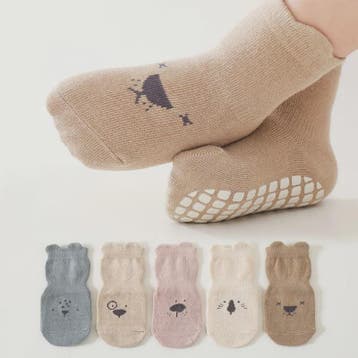 Schattige Baby Sokken met Dierenprint - Antislip & Ademend v, Verzenden, Nieuw