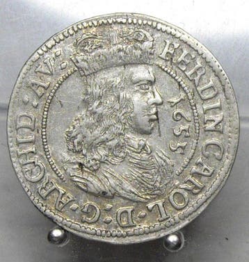 Oostenrijk. Ferdinand Karl. 3 Kreuzer 1655, Hall (Zonder