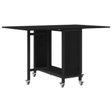 vidaXL Opvouwbare eettafel met wielen 130 x 80 x 76,5 cm, Verzenden, Nieuw