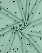 Jersey Rib Hartjes Groen, Nieuw, Groen
