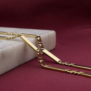 Gouden halsketting (van een chatelaine), Ophalen of Verzenden, Gebruikt, Goud, Goud