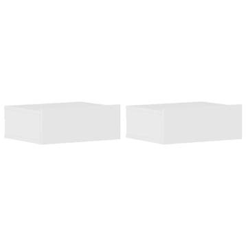 Wandkastjes 2st zwevend hoogglans wit | retourdeal 65% ko..., Minder dan 45 cm, Nieuw, Ophalen of Verzenden, Minder dan 55 cm