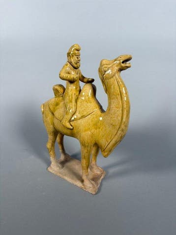 Oude Chinese Sui-dynastie geglazuurd terracotta Figuur van