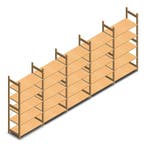 Aanbieding: Voordeelrij houten legbordstelling BT Euro, Zakelijke goederen, Kantoor en Winkelinrichting | Magazijn, Stelling en Opslag