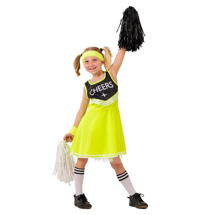 Geel Cheerleader Jurkje Kind Shirley, Kleding | Dames, Carnavalskleding en Feestkleding, Nieuw, Ophalen of Verzenden