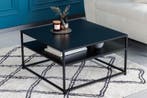 industrieele salontafel DURA STEEL 70cm zwart metaal met, Huis en Inrichting, Tafels | Salontafels, Ophalen of Verzenden, Nieuw