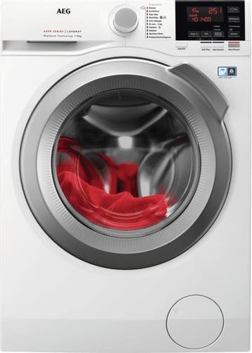 AEG L6fbmaxi - Wasmachine - 10 kg - 1400 tpm - ProSense -, Ophalen of Verzenden, Zo goed als nieuw, Voorlader, 85 tot 90 cm