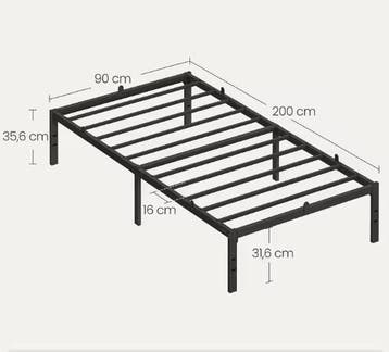 Metalen Bedframe met Onderbed Opslag en Eenvoudig Design, Huis en Inrichting, Verzenden, Nieuw