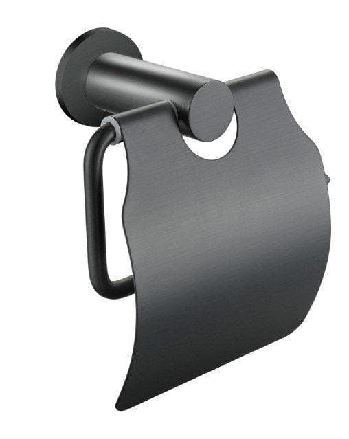 Toiletrolhouder met klep gun metal, Doe-het-zelf en Verbouw, Sanitair, Toilet, Nieuw, Ophalen of Verzenden