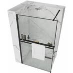 REA Inkortbaar handdoekrek met planchet - 120 cm - mat zw..., Ophalen of Verzenden, Nieuw