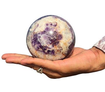 KAMR GEM Chevron Amethist Bol 95mm Gepolijst Dream Amethyst