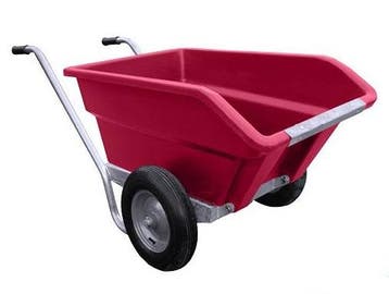 Tweewielige kantelbare roze kruiwagen 255 ltr., Ophalen of Verzenden, Nieuw