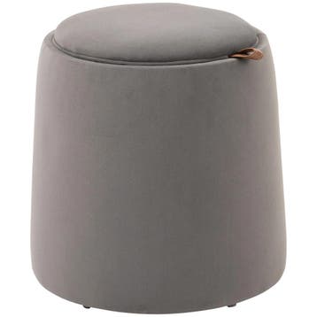 TRUUSK 2-in-1 Ottoman Zitkruk - Ronde Gestoffeerde Kruk - Vo, Verzenden, Nieuw
