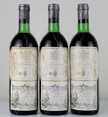 1978 Marqués de Riscal - Rioja Reserva - 3 Flessen (0.75, Nieuw