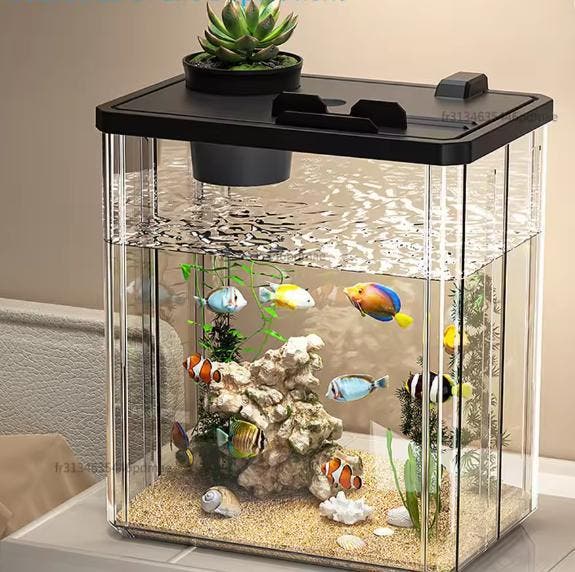 Compact aquarium starterkit – Acryl viskom met accessoires, Dieren en Toebehoren, Vissen | Aquaria en Toebehoren, Nieuw, Verzenden