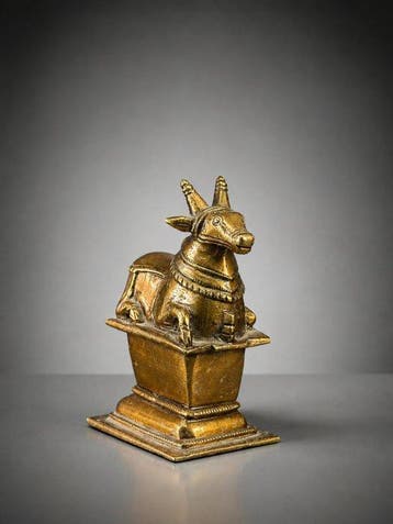 Beeld, Nandi, le taureau de Shiva - 18th c. - 10 cm -