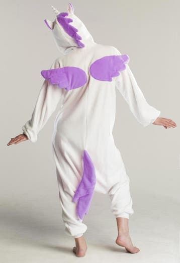 KIMU® Onesie Paarse Pegasus Pak XL-XXL Eenhoornpak Kostuum E, Carnaval, Ophalen of Verzenden, Kleding, Maat 56/58 (XL)