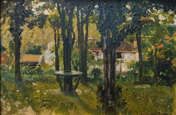 Carlo Brancaccio (1861–1920) - Le jardin aux grands arbres