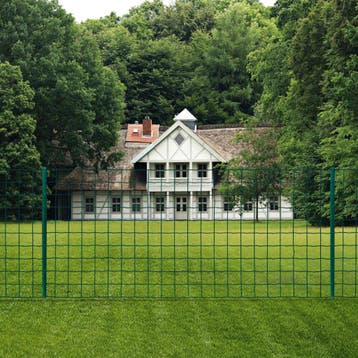 vidaXL Euro hek 20x1,5 m staal groen, Verzenden, Nieuw, IJzer, 1 tot 2 meter